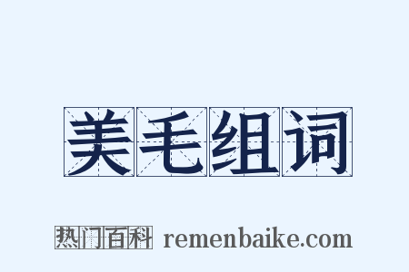 美毛组词是什么意思的图片